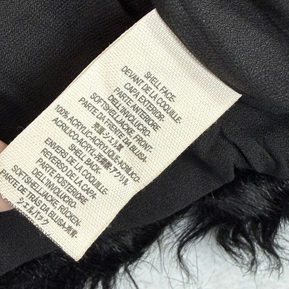 Free People Faux Fur Vest Black‎ Brown Multi Color Size 6 NWOT - Picture 6 of 10